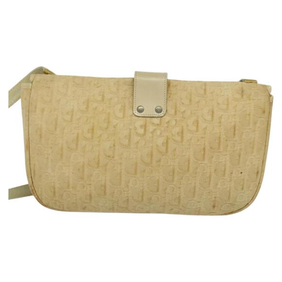 DIOR Trotter Canvas Shoulder Bag Beige Gold - Picture 3 of 12